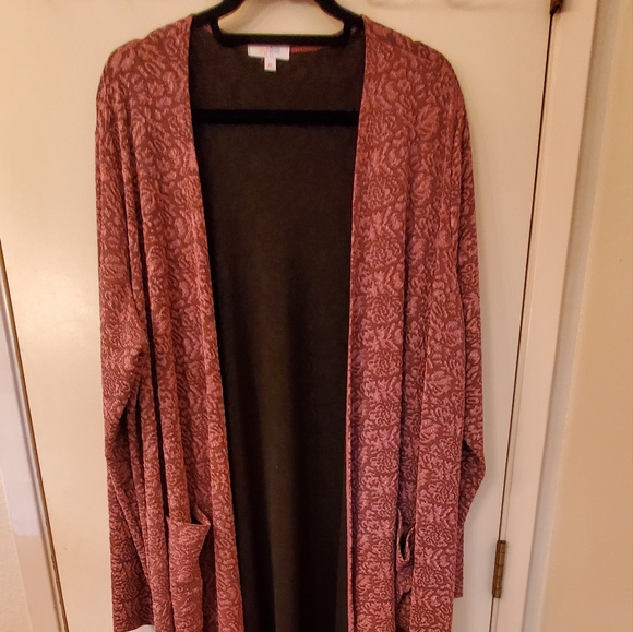 'Sarah' Lace Duster Sweater Dusty Rose Color - Picture 1 of 7